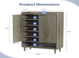 ()2 Cabinet Doors with Top Railing and 1 Row of Shelves for Shoe Cabinets 54853335