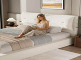 AirFrame Upholstered Bed Frame, a low, cloud-style bed frame with a double-layered upholstered W1162P549508