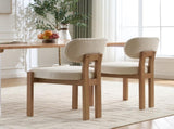 Wooden Dining Chairs Set of 2, Modern Fabric Upholstered Dining Room Chair Kitchen Chairs, Farmhouse W3244P316072