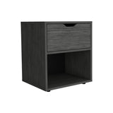 19.7" H Nightstand End Table with Open Shelf,Ligth Gray B097P167407