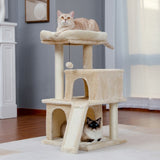 ZNTS Modern Small Cat Tree Cat Tower With Double Condos Spacious Perch Sisal Scratching Posts,Climbing 07745990