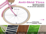 Steel Frame,Multiple Colors, for 10Years Old Girls Bike,24 inch wheel W1019P352663