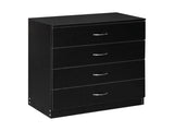 Modern Simple 4-Drawer Dresser Black 67789972