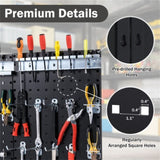 Black Wall-Mounted Pegboard Wall Organizer Kit 4 ft.Metal Toolboard 18086385