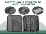 Curved Vertical Stripe 4-in-1 Trolley Case - Retro Green 12522872