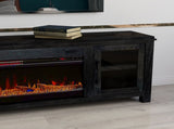86 inch Electric Fireplace TV Console for TVs up to 95 inches, Minimal Assembly, Clove Finish B108P160243