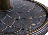 18" Umbrella Base Stand with Flower Petal Pattern, Bronze 38132583