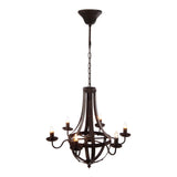6 - Light Metal Chandelier, Hanging Light Fixture with Adjustable Chain for Kitchen Dining Room W2078138933