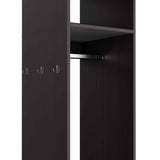 Cluster 63" Tall Wardrove with Mirror, Three Shelves, Casters and Hanging Rod, Armoire, Bedroom B200P240235