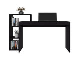 Venetie Desk, 3 Shelves, Black Wengeu B097P474293