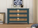 3 Drawer Cabinet,Natural rattan,American Furniture,Suitable for bedroom, living room, study 66653918