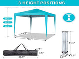6.5X6.5FT Two Doors & Two Windows Practical Waterproof Right-Angle Folding Tent Lake blue 84886364