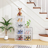 White, Big Size, 6PCS, 36*28*21cm, Shoe Box, Plastic Mesh, Freely Combinable 64718708