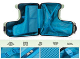 22 Inch Ride-on Suitcase for Kids & Teens, Toddler Travel Luggage with Seat, Spinner Wheels, Safety 11331487