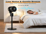 Black Portable Air Circulator Fan, 70&deg Horizontal Oscillation & 90&deg Tilt Fan with LED Touch 05523350
