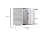 Roseburg 6-Shelf Medicine Cabinet with Mirorr White B06280464