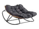 Outdoor Rocking Chair, Oversized Patio Papasan Rocker, Comfy Reading Lounge Chair 47050317