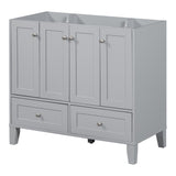 ZNTS 36'' Bathroom without Countertop,Solid Wood Frame Bathroom Storage Cabinet Only, Freestanding WF317177AAE