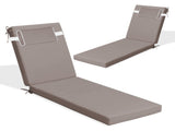 Outdoor Chaise Lounge Cushion, 72 in. x 21 in. x 3 in. Waterproof Fade-Resistant Patio Chair Pad for 78970355