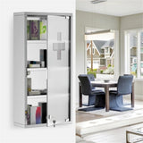 Lockable bathroom cabinet, 4-layer stainless steel medical wall box 35544352