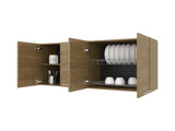 Lyman Wall Cabinet kitchen in Melamine wit 4 Doors , Natural Oak B128P287529