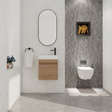 18'' Floating Wall-Mounted Bathroom Vanity with White Resin Sink & Soft-Close Cabinet Door W99936260
