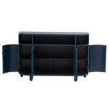 U_Style Curved Design Storage Cabinet made of Fraxinus Mandschuric Solid Wood Veneer, Featuring Four N711P247437V