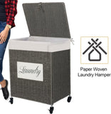 Laundry Hamper with Lid Laundry Basket with Handles Liner Bag Paper Woven Hampers for Laundry 35995522
