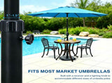 24 lb. Square Patio Umbrella Base Outdoor Umbrella Stand for Use with Patio Table in Black 23490773