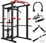 ZNTS Home Gym sets Multi-functional Power Cage,Home Adjustable Pullup Squat Rack 1000Lbs Capacity 22250456