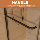 50in. -54 in. x 72 in. Traditional Sliding Shower Door in Matte black with Clear Glass W637123851