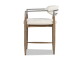 Artemis 26" Mixed Material Upholstered Counter Stool, Warm White Chenille B2719P280172