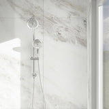 5" Multi Function Dual Shower Head, with Adjustable Slide Bar,Chrome W124381489