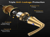 Bathroom Faucet 3 Hole - Sink Faucet 2-Handle 3-Hole, Brushed Gold Widespread 8 Inch 30692445
