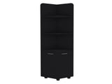 Malibu 62" Tall Double Door Corner Linen Cabinet with Four Shelves B070P210744