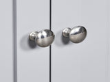 Grey, painted MDF, double-door, 56.2 13 58.5 cm, vertical-slat design, bathroom wall cabinet 69235384