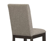 Rustic Brown Finish Set of 2 Chair Oak Veneer Fabric Upholstered Back and Seat B01143654