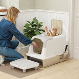 Stainless Steel Enclosed Litter Box for Cats 21843372