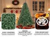 6FT Christmas Tree Artificial Plant 500 PVC Tips Hinged Metal Stand Full Indoor Party Holiday Decor 73506338