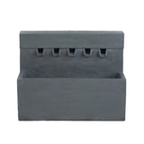 11.8x30.7x23.6" Decorative Gray Fountain with Rectangle Design, with Light and Pump, for Indoor and W2078138950