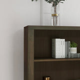 72 inch high 5-shelf Bookcase, No Assembly Required, Barnwood Finish GL-B108131553