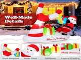 7ft Inflatable Santa Claus Decoration - 5 Built-in LED Lights 210T Polyester Quick Inflation Outdoor 25535270