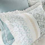 King 9 Piece Cotton Percale Duvet Cover Set B03597320