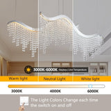 36.2-inch Dangling Wave Crystal Chandeliers W1340P222516
