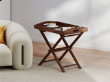 Foldable tray rack, solid teak tray table for garden terraces 58375246