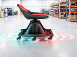 360&deg Swivel Rolling Mechanic Stool with Hollow Cutout Backrest, Under Seat Tool Tray 6 Universal 31051206