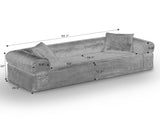 3Seater Sofa Boneless Couches,No Assembly Needed, Modern Sofa for Compact Living Rooms, Apartments, W3396P483188