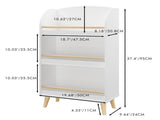 Kids Bookshelf, 3-Tier Bookcase, Book Organizer, toy Storage Cabinet Organizer, White 33748394