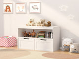 Toy Organizer with Drawers & Shelves for Playroom, 31.5" W x 24.2" H White 40012019