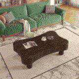 Lift Top Coffee Table for Living Room 42" - Fluted Panel Hidden Storage, Silent Hydraulic Lift, W1445P317474